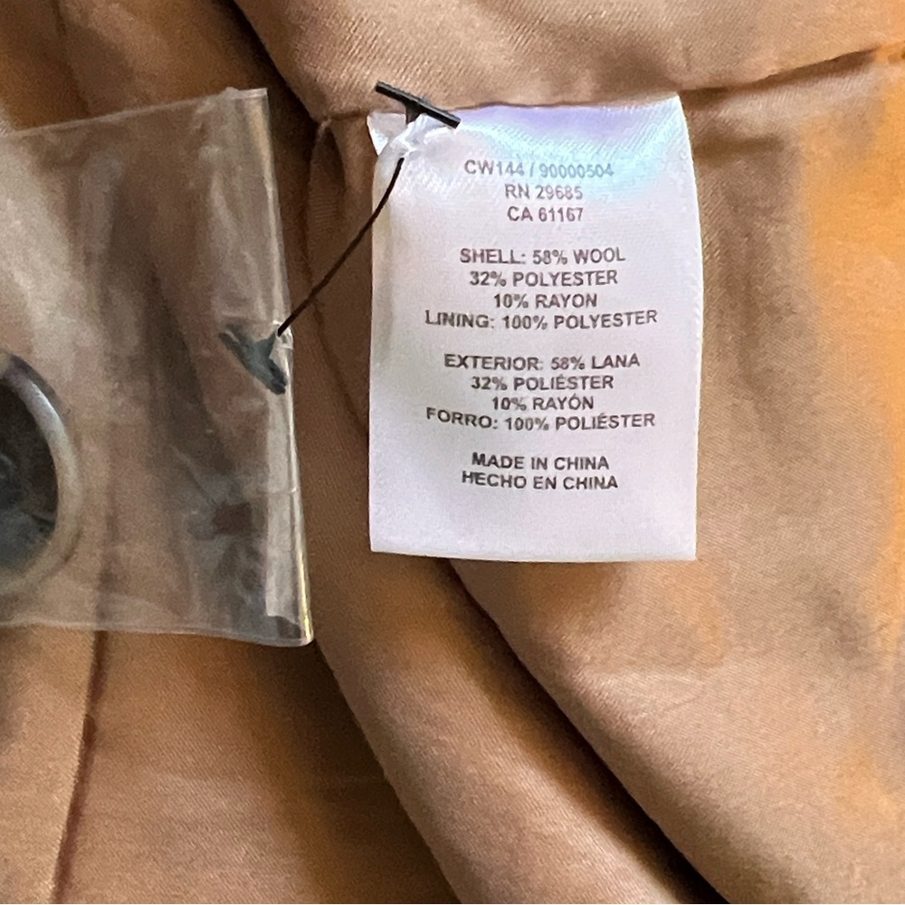 Pendleton Tan Wool Coat with Button Detail - Picture 13 of 13